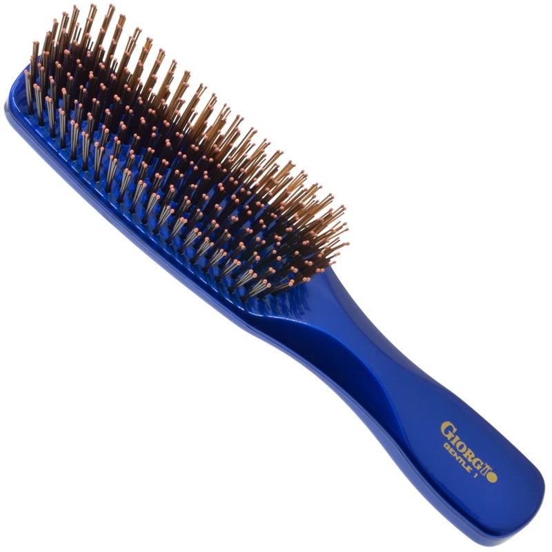 GIORGIO Hair Brush for Men and Women, Gentle Mini Detangler Hair Brush for Thick Hair, Scalp Massager Brush, Travel Detangling Brush, All Hair Types - Blue, 1 Count - Image 1